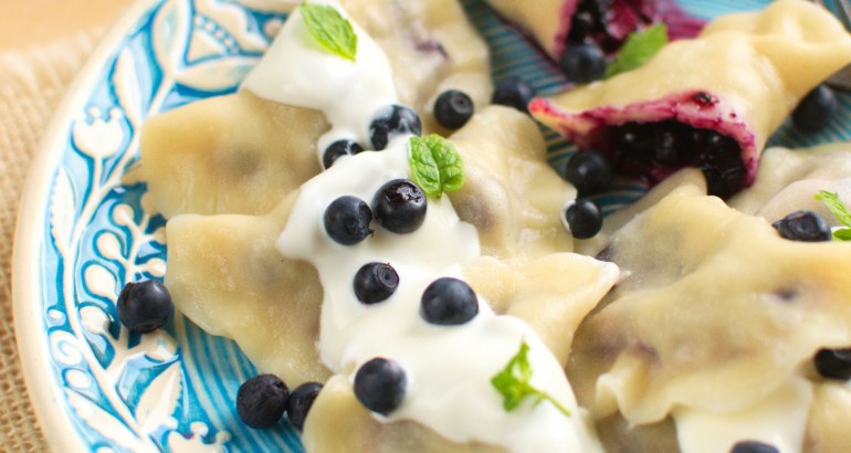 Pierogi z jagodami