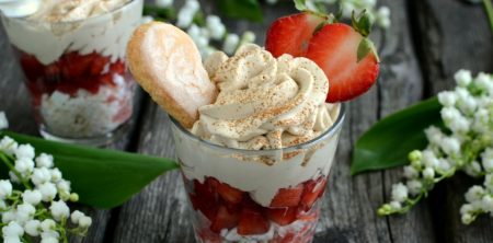 Deser kawowo-truskawkowy