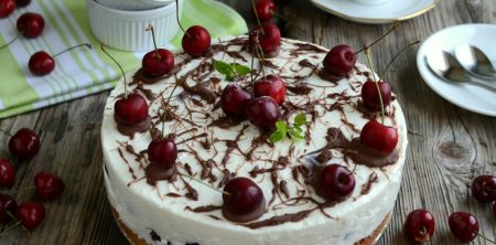 Czereśniowy sernik na zimno