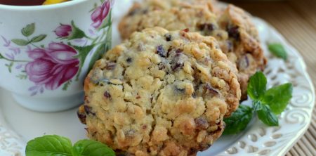 Ciasteczka owsiane z żurawiną