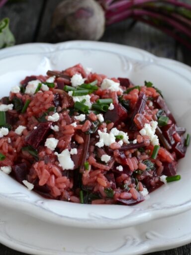 Risotto z botwinką i fetą