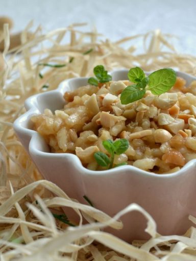 Risotto z masłem orzechowym