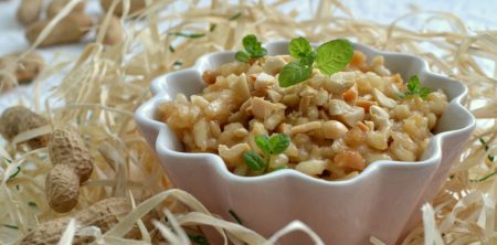 Risotto z masłem orzechowym