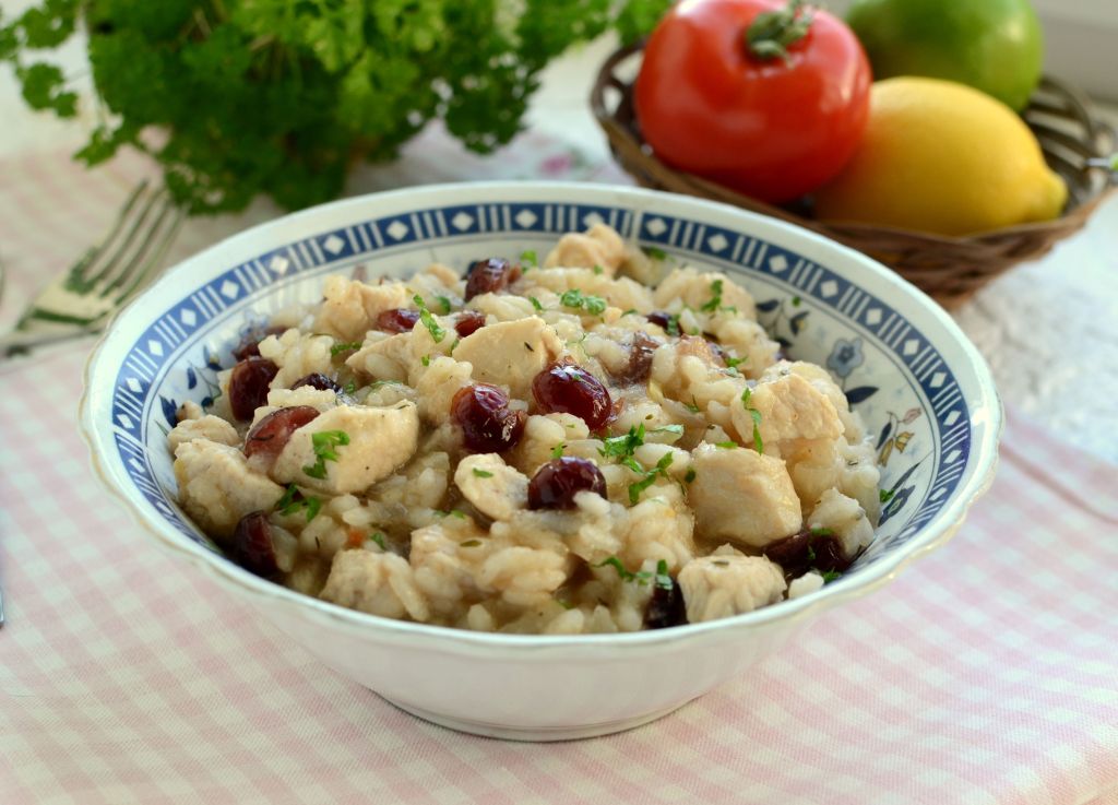 Chrzanowe risotto z indykiem i żurawiną