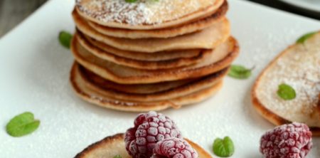 Placuszki z kisielem i malinami