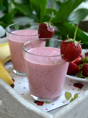 Koktajl truskawkowo-bananowy