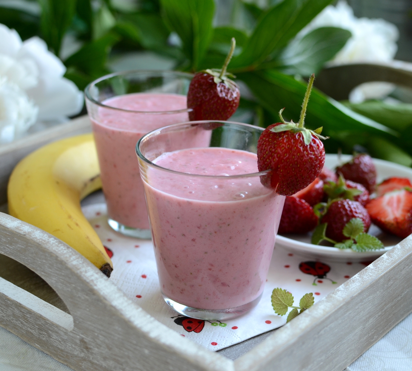 Koktajl truskawkowo-bananowy