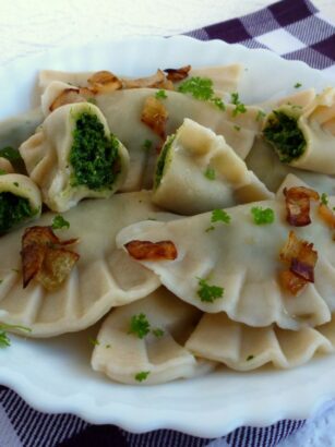 Pierogi ze szpinakiem i ricottą