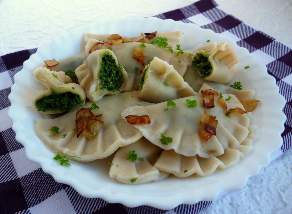 Pierogi ze szpinakiem i ricottą