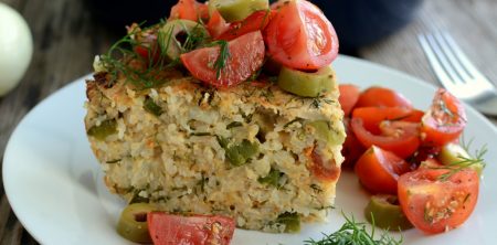 Śródziemnomorska zapiekanka kalafiorowa