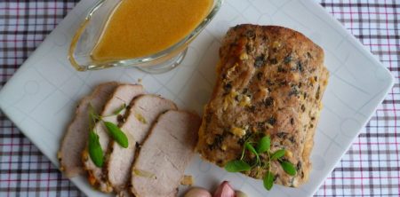 Schab duszony w mleku