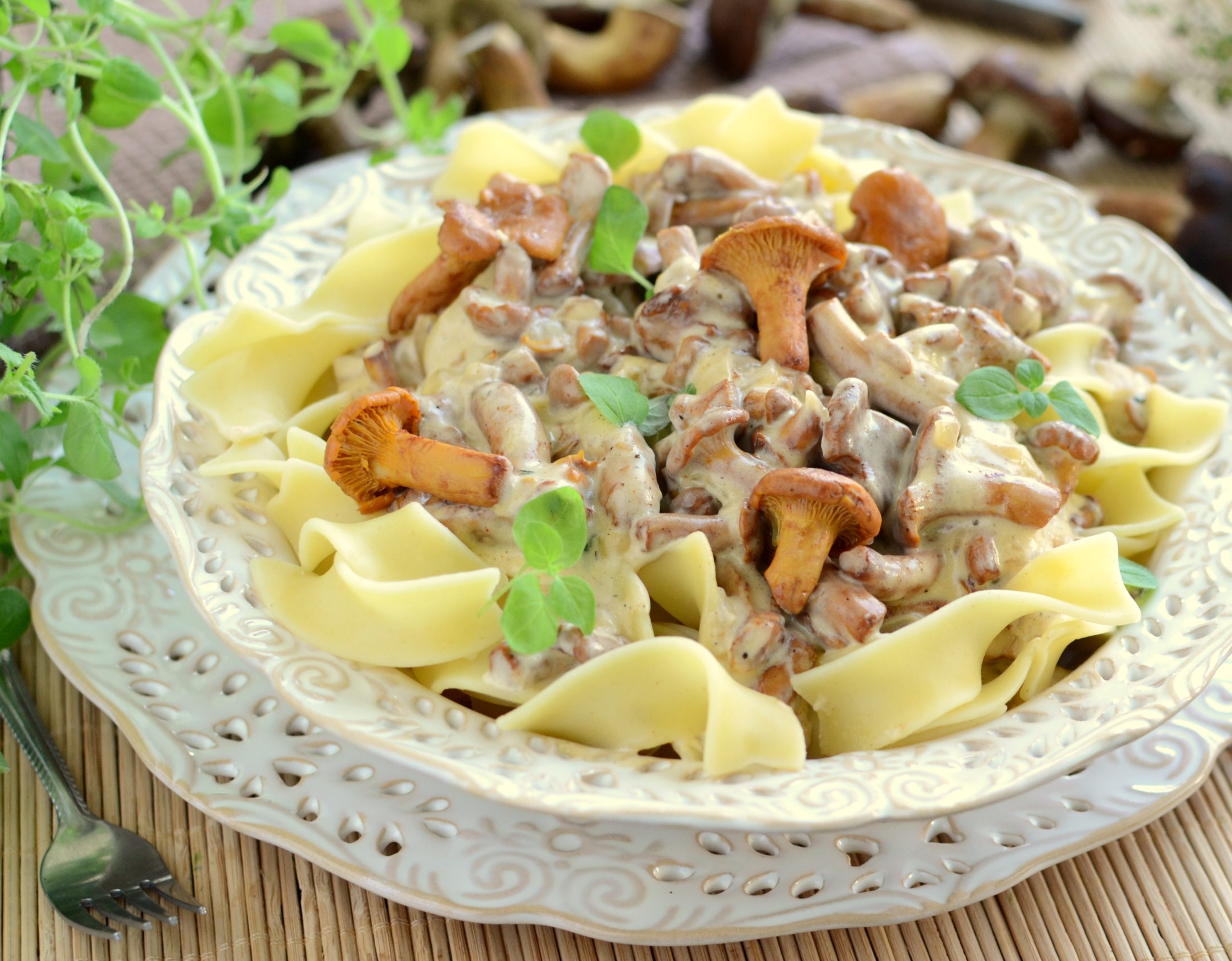 Tagliatelle z sosem kurkowym
