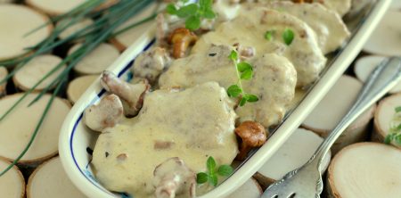 Polędwiczki w sosie kurkowym