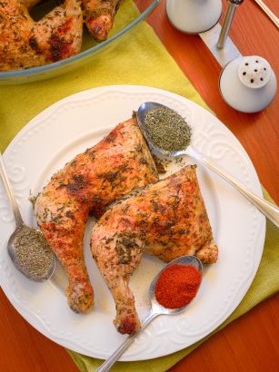 Pieczone udka z zalewy majerankowo-tymiankowej