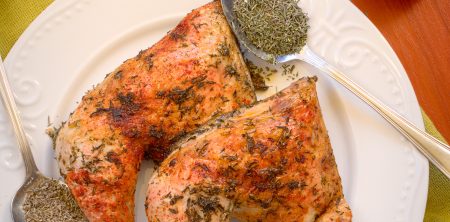 Pieczone udka z zalewy majerankowo-tymiankowej