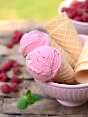 Lody malinowe