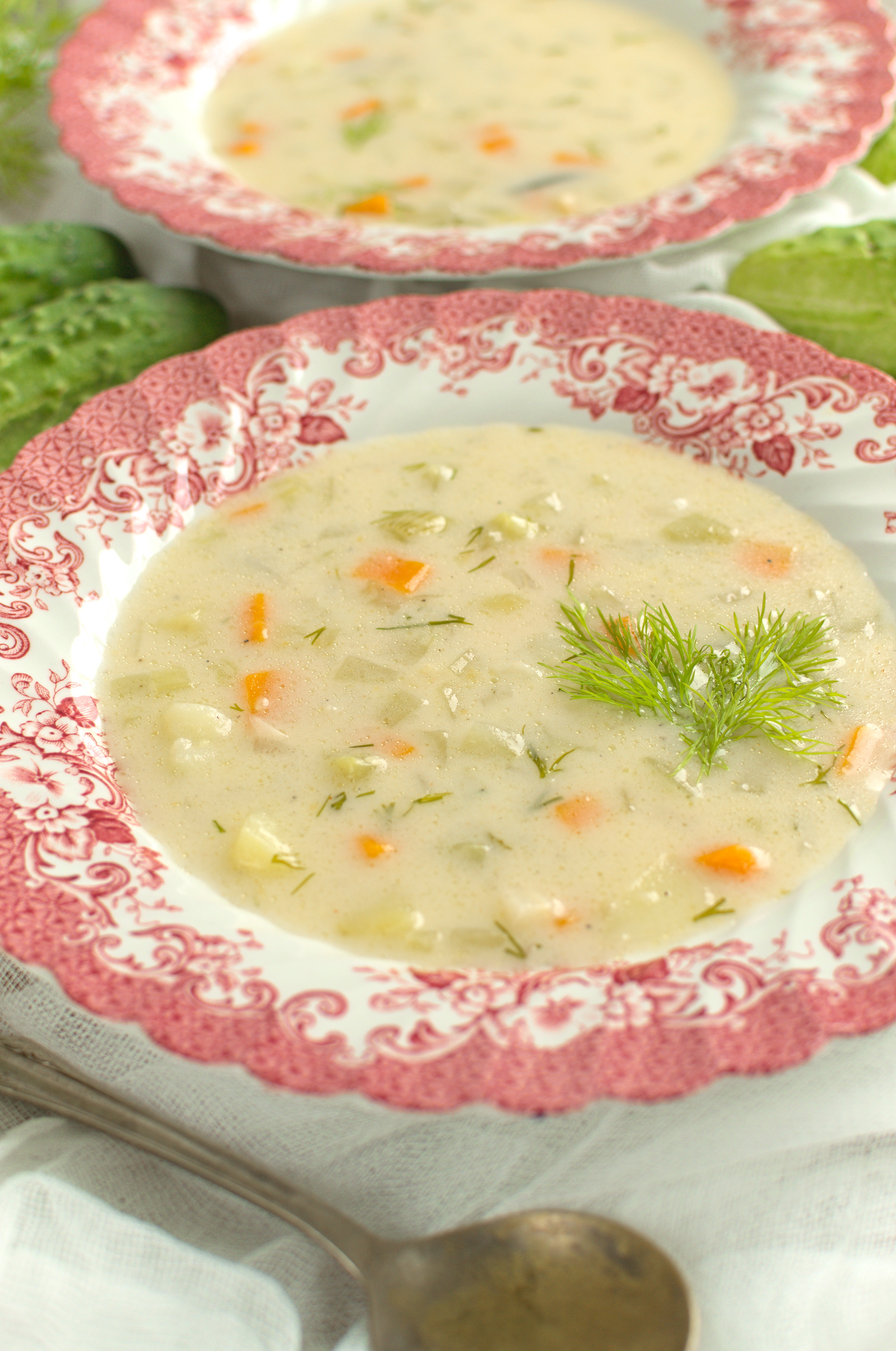 Zupa ze świeżych ogórków