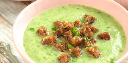 Krem ziemniaczano-porowy ze szpinakiem