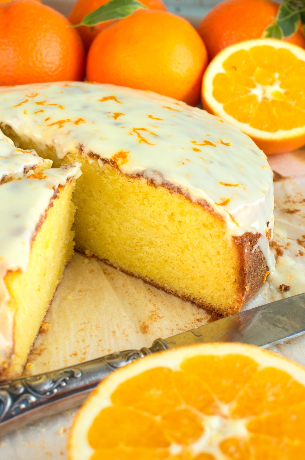 Ucierane ciasto pomarańczowe