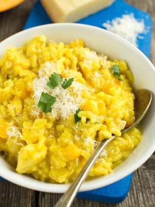Risotto z dynią i kurczakiem