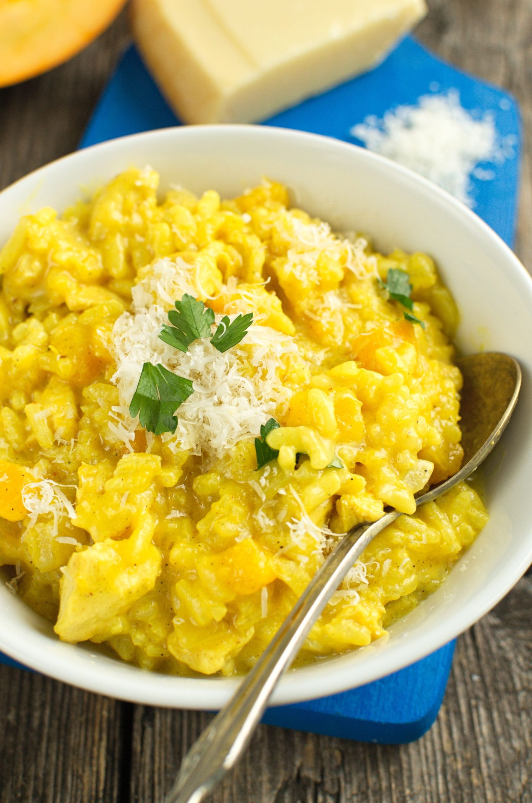 Risotto z dynią i kurczakiem