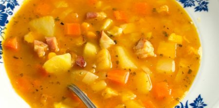 Zupa jarzynowa z dynią i boczkiem