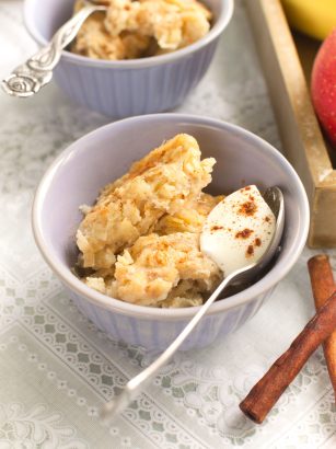 Pieczona owsianka z jabłkiem i bananem