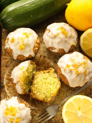 Cytrynowe muffinki cukiniowe