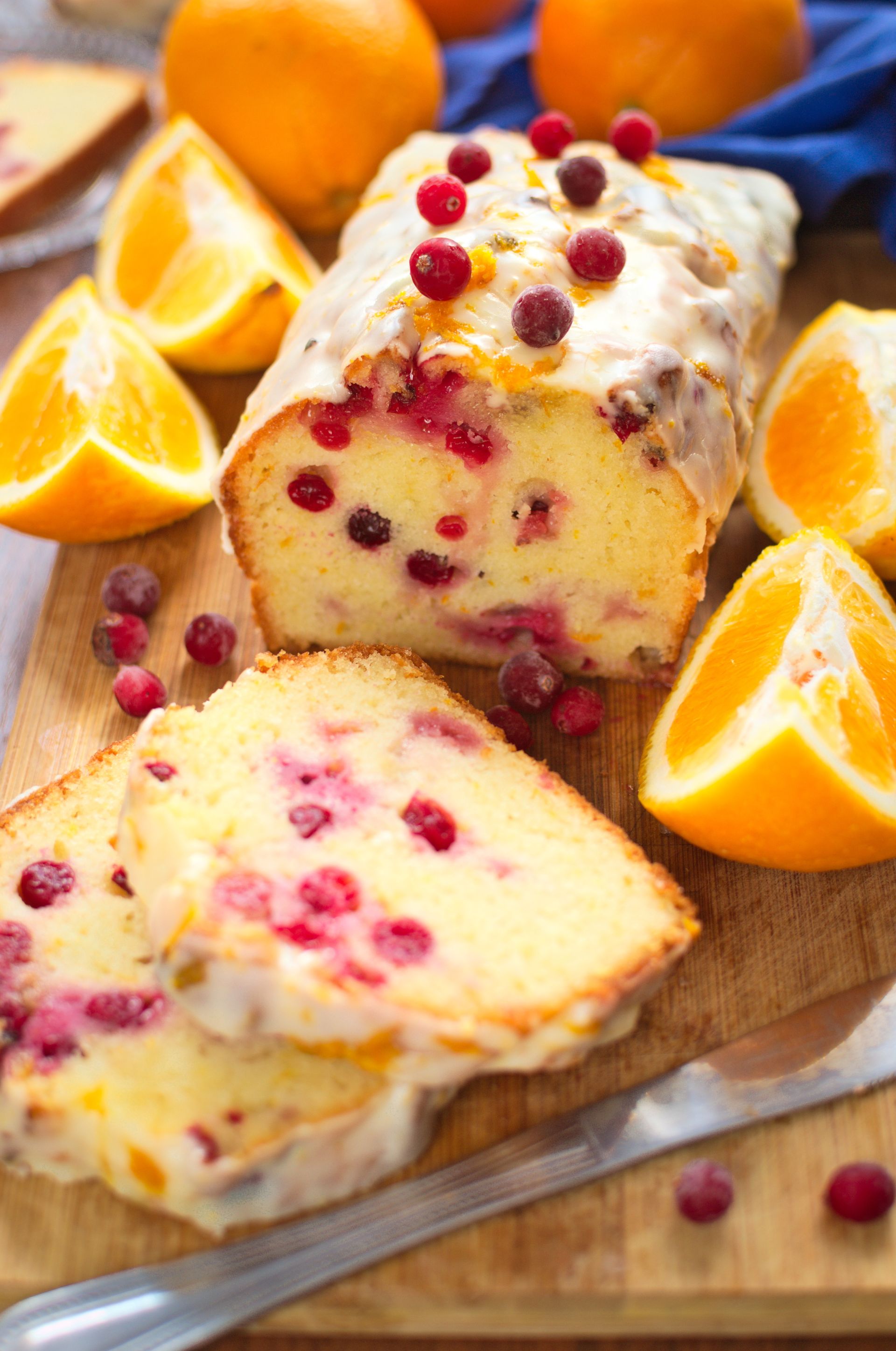 Ciasto pomarańczowe z żurawiną