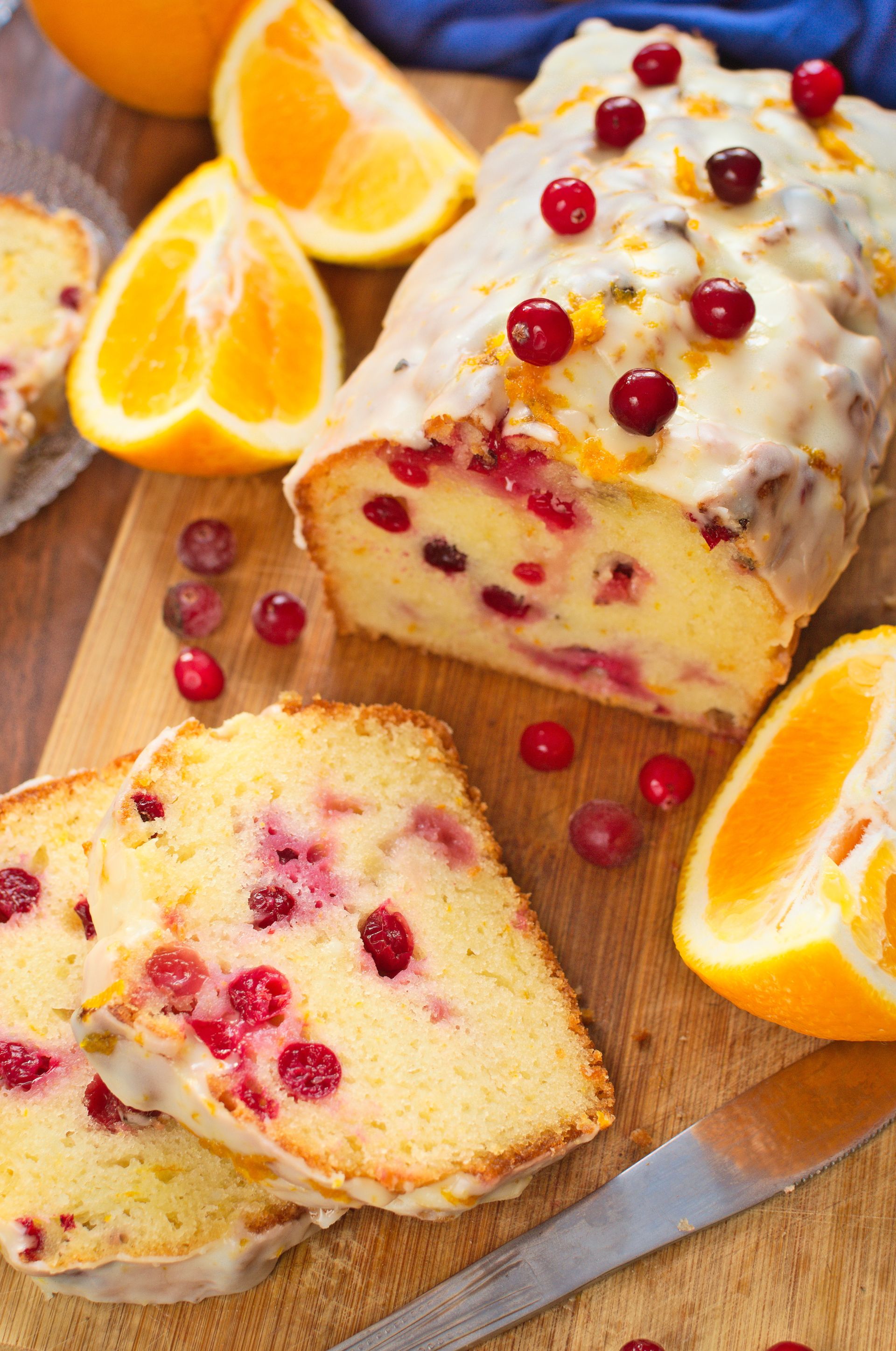 Ciasto pomarańczowe z żurawiną