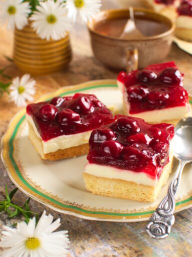 Ciasto z wiśniami i mascarpone