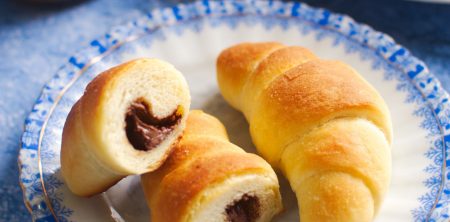 Maślane rogaliki z nutellą