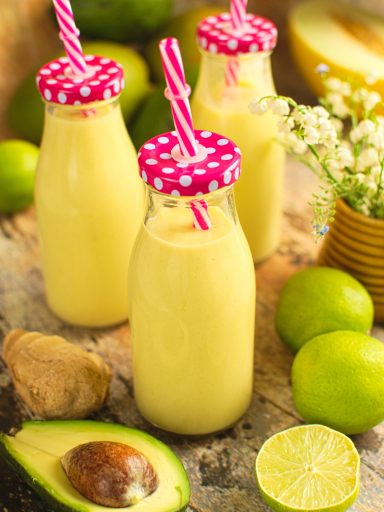 Koktajl z melonem, mango i awokado