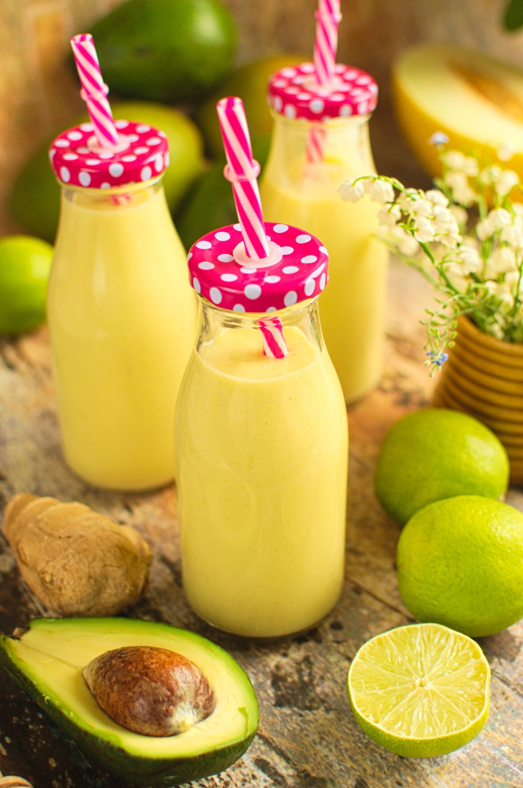 Koktajl z melonem, mango i awokado