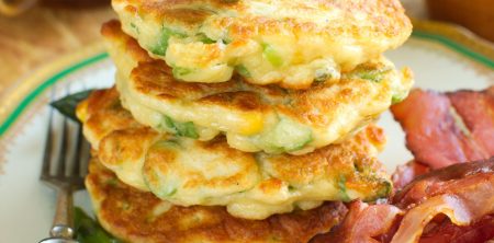 Placki ze szparagami i kukurydzą