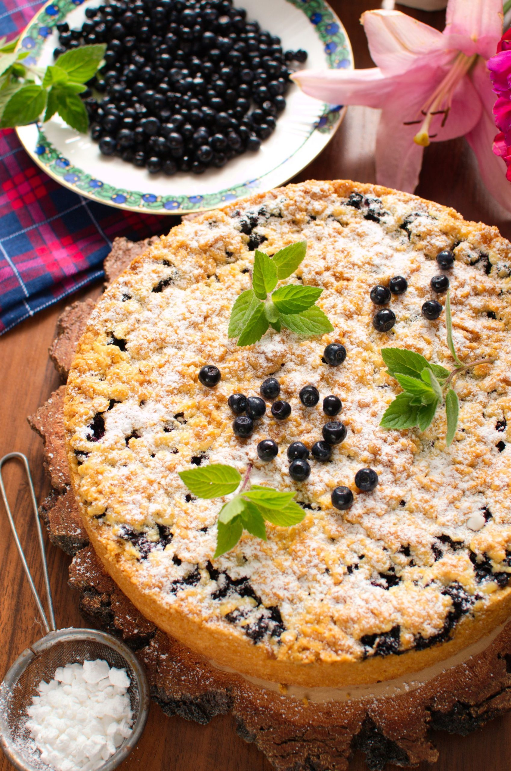 Sernik z jagodami