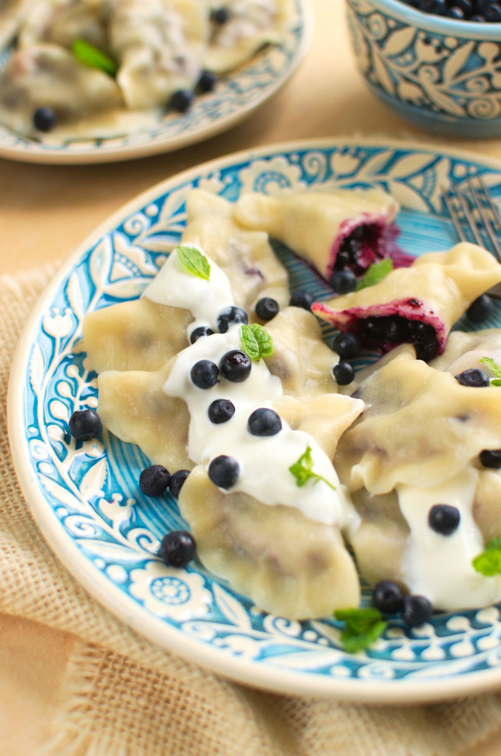 Pierogi z jagodami