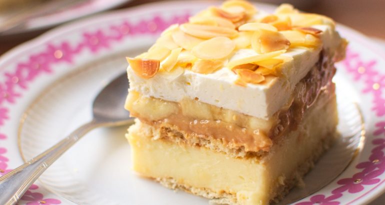 Ciasto krówka bananowa na krakersach