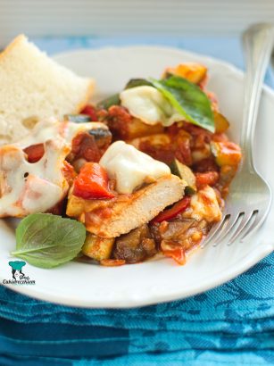 Fileciki z kurczaka zapiekane z warzywami i mozzarellą