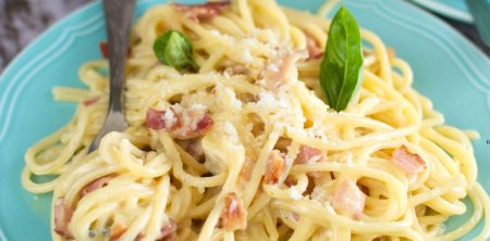 Spaghetti alla carbonara z mascarpone