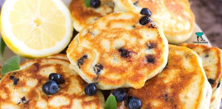 Cytrynowe placki z jagodami