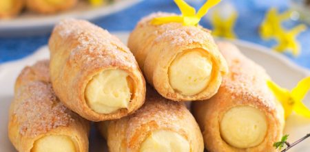 Rurki z kremem ajerkoniakowym