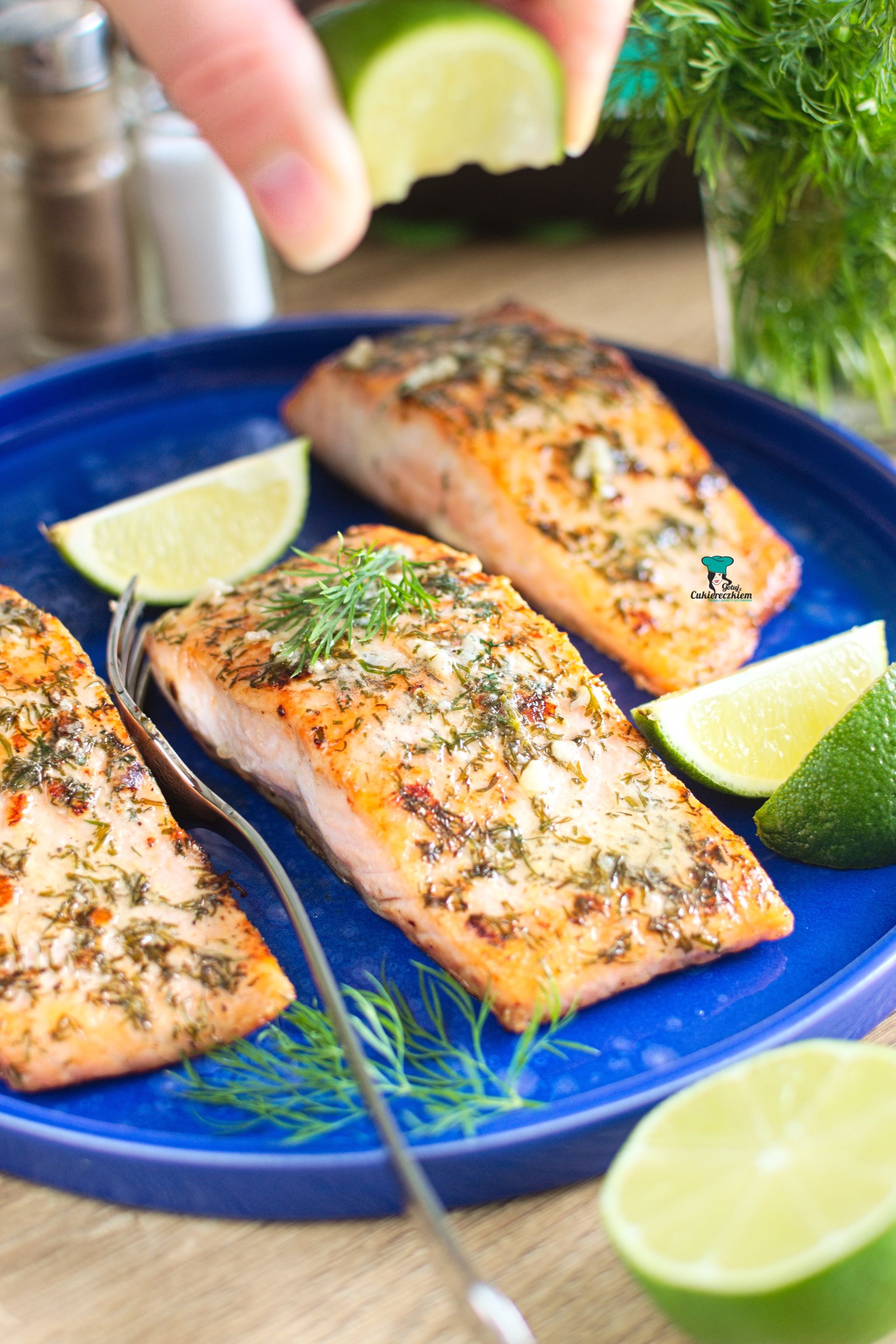 Grillowany łosoś limonkowy