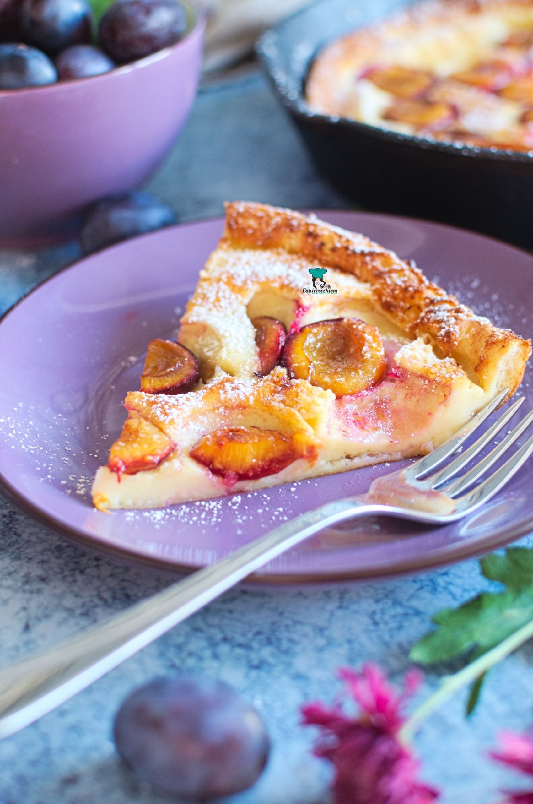 Dutch baby ze śliwkami