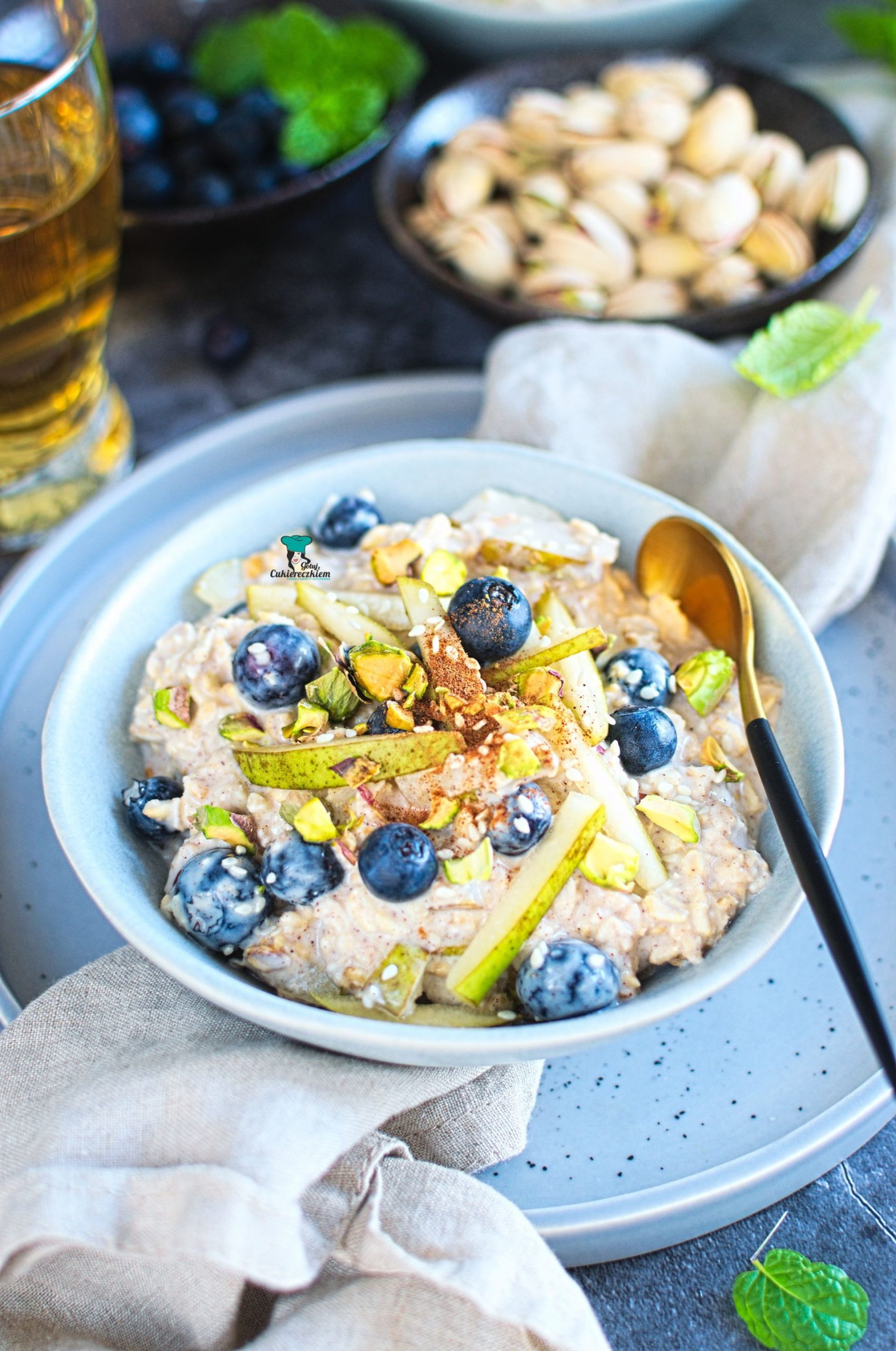 Muesli dr Birchera z borówkami i gruszką