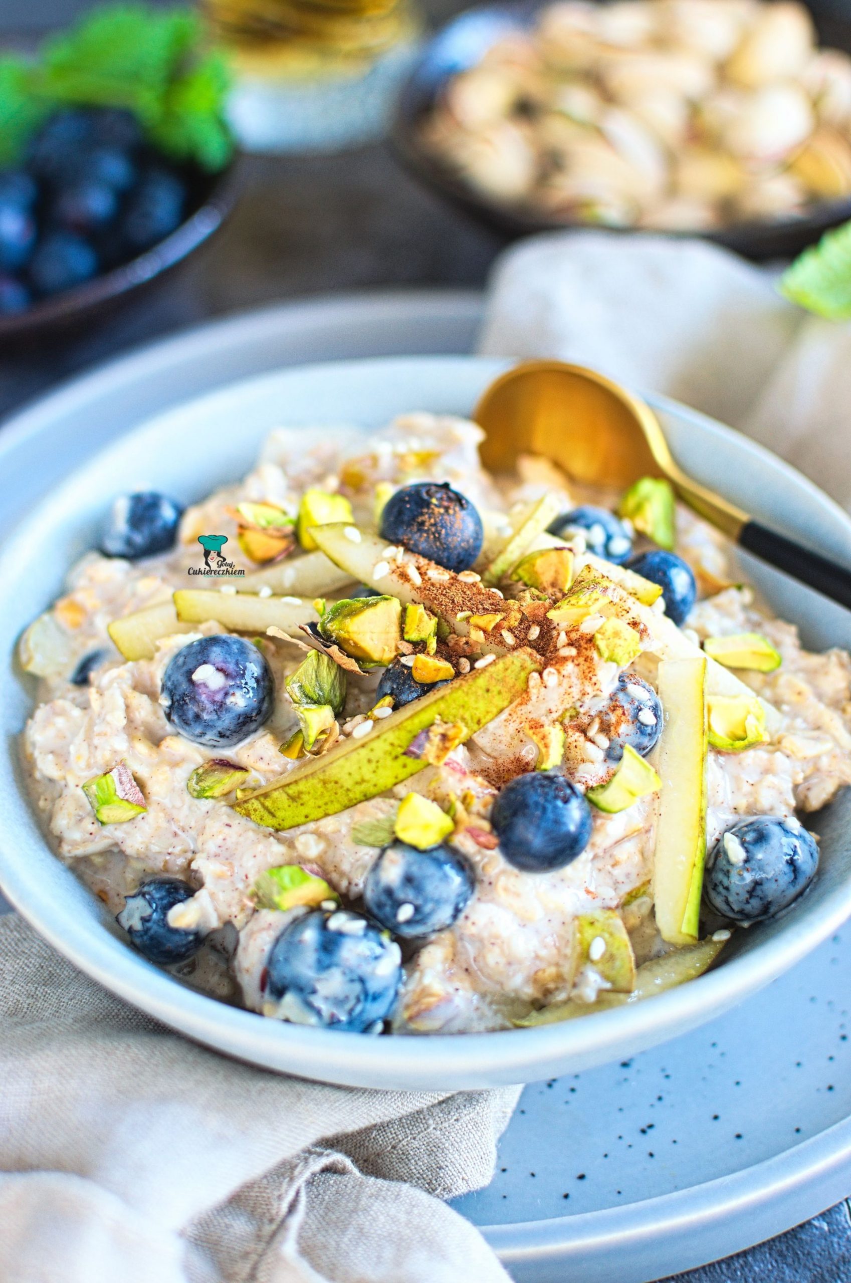 Muesli dr Birchera z borówkami i gruszką