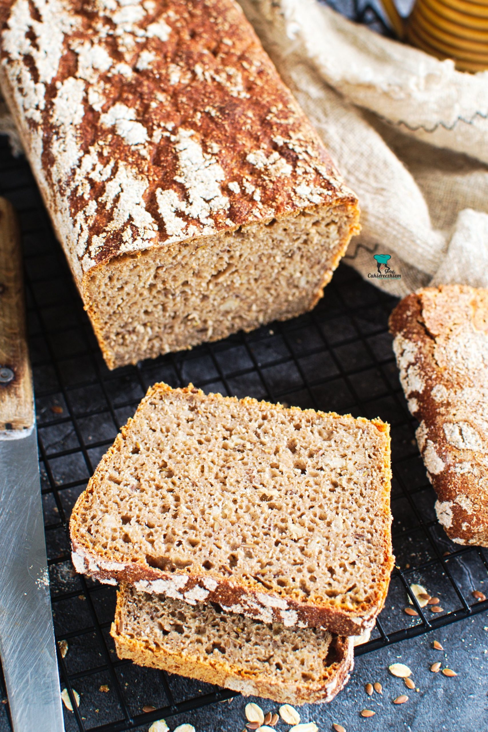 Chleb pszenno-żytni z maślanką na zakwasie