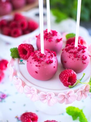 Malinowe cake pops