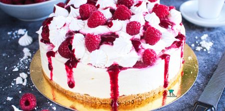 Sernik na zimno eton mess z malinami