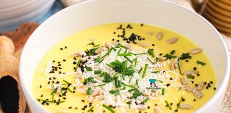 Krem ziemniaczano-porowy ze skyrem